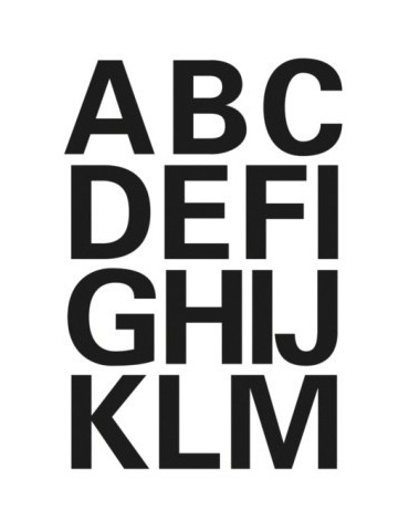 VARIO LETTRES A-Z, NOIR 25 mm