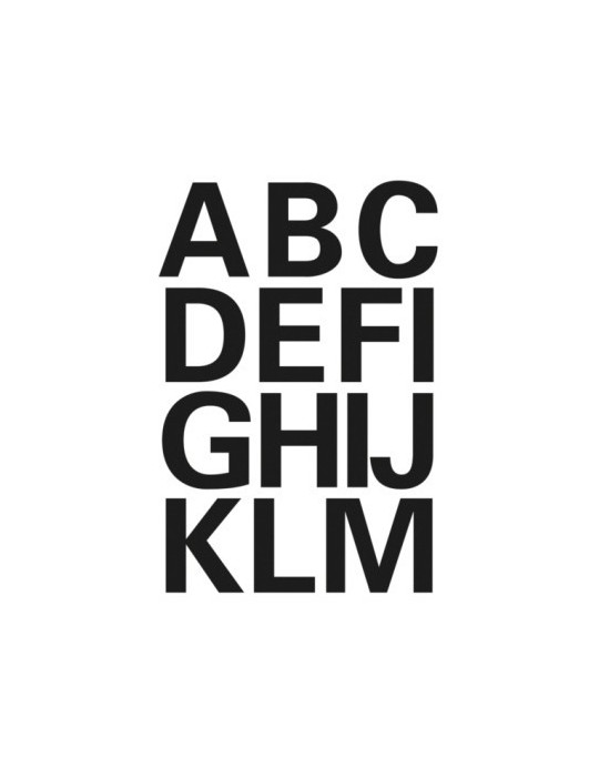 VARIO LETTRES A-Z, NOIR 25 mm