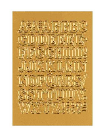 VARIO LETTRES A-Z, FEUILLE DOREÉS Ø12