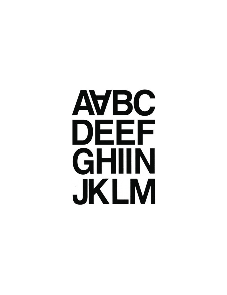VARIO LETTRES A-N, NOIRES 33 mm