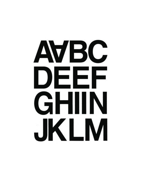 VARIO LETTRES A-N, NOIRES 33 mm
