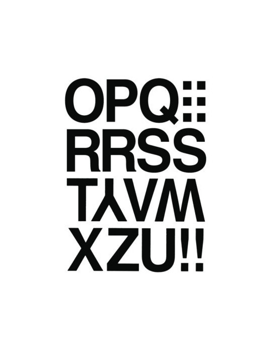 VARIO LETTRES O-Z, NOIRES 33 mm