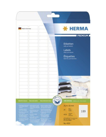 ÉTIQUETTES PREMIUM A4 25 25,4x10
