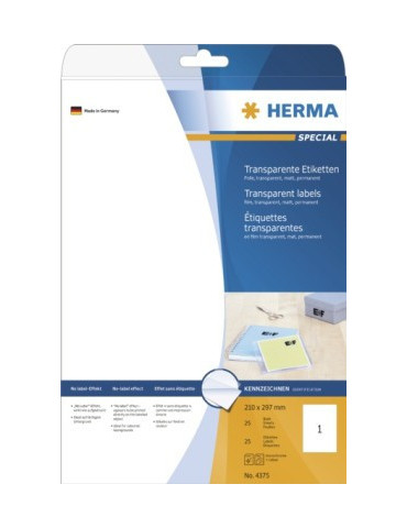 ÉTIQU. TRANSPARENTES A4 25 210x297