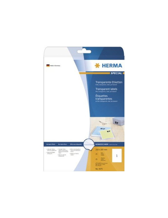 ÉTIQU. TRANSPARENTES A4 25 210x297