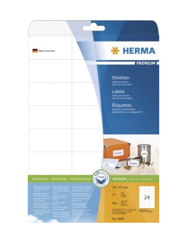 ÉTIQUETTES PREMIUM A4 25 70x37