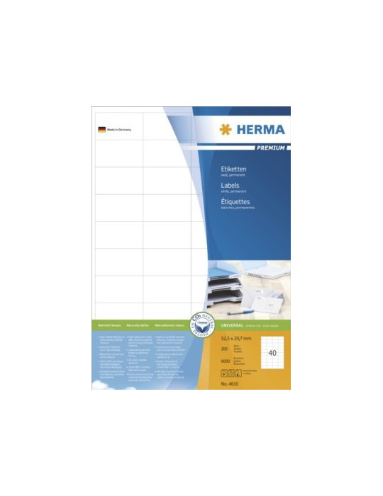 ÉTIQUETTES PREMIUM A4 200 52,5x29,7