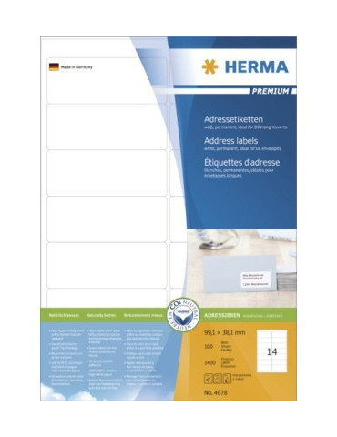 ÉTIQU. ADRESSE PREMIUM A4 100 99,1x38,1