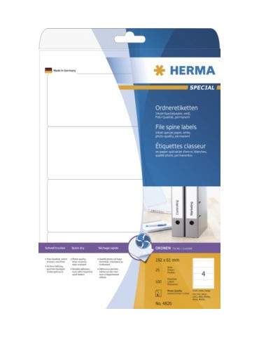 ÉTIQU. CLASSEUR JET D'ENCRE A4 25 192x61