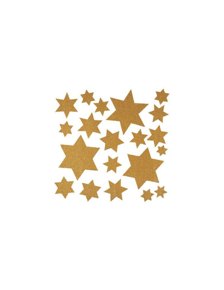 VENSTER DECO 30x30CM KERST STER GOUD