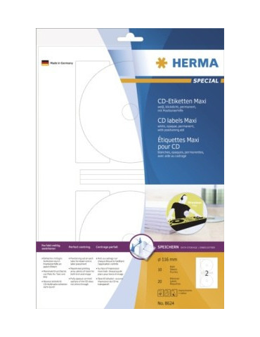 ÉTIQU. CD OPAQUES A4 10 Ø 116 MAXI