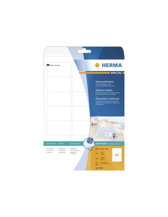 ÉTIQU.ADRESSE JET D'ENC.A4 25 63,5x38,1