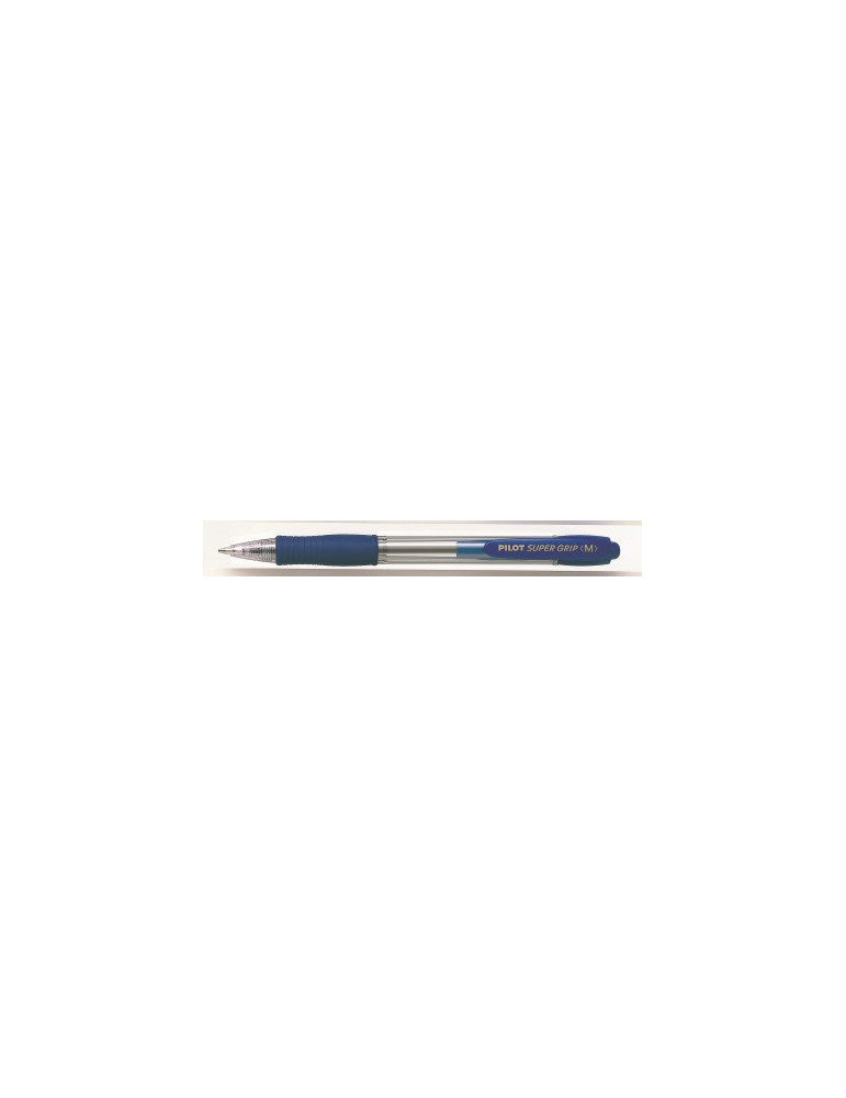 Super Grip retractable moyen bleu