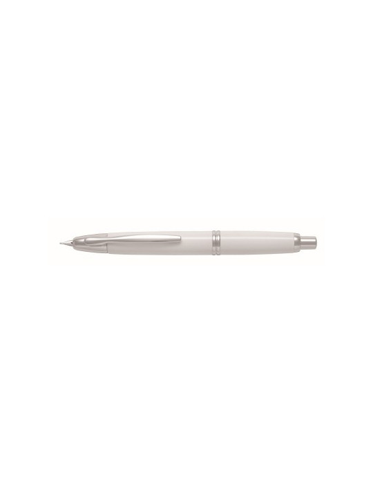 Stylo Plume Capless Rhodium Blanc Fin