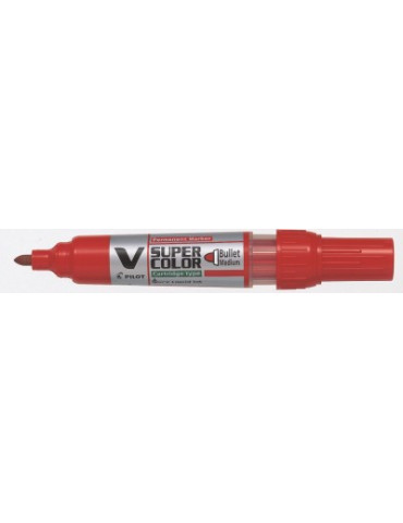 Permanent Marker V-Super Color pointe ogive moyen rouge