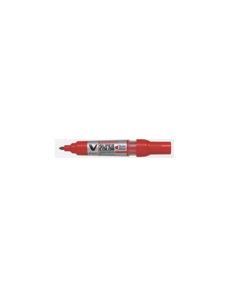 Permanent Marker V-Super Color pointe ogive moyen rouge