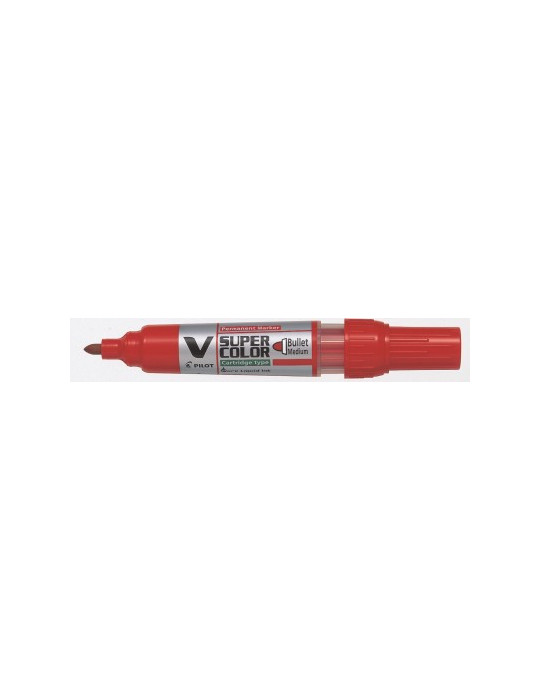Permanent Marker V-Super Color pointe ogive moyen rouge