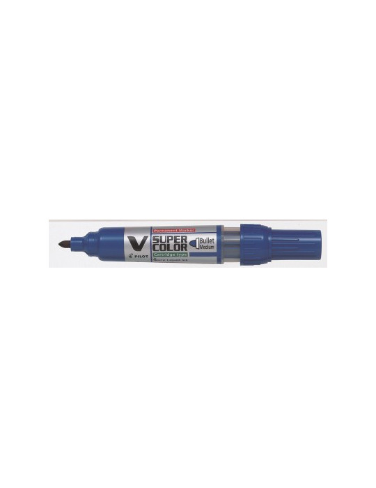 Permanent Marker V-Super Color pointe ogive moyen bleu
