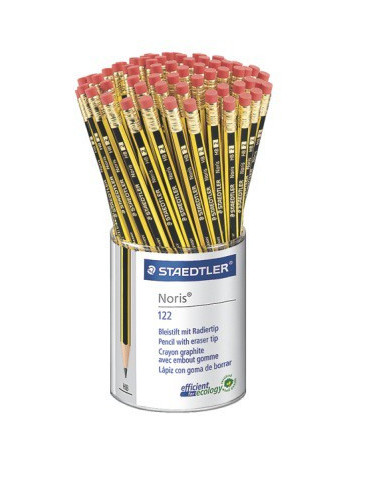 Noris potlood met gom - display 72 st