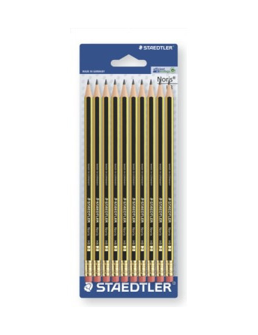 CRAYON NORIS +GOMME /BL 10