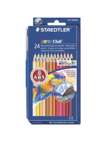 Noris Club aquarell - set 24 st + penseel