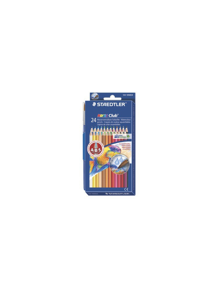 Noris Club aquarell - set 24 st + penseel