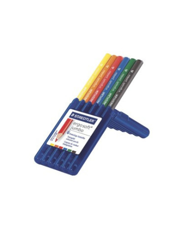 ergosoft jumbo crayon couleur - Box 6 pc