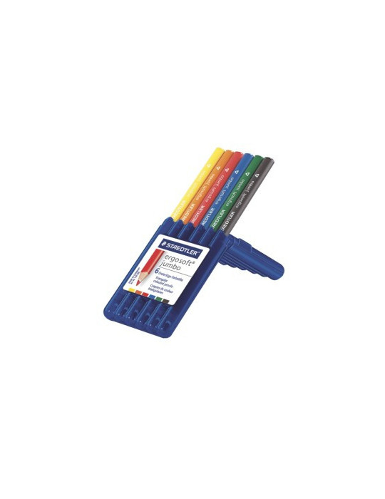 ergosoft jumbo crayon couleur - Box 6 pc