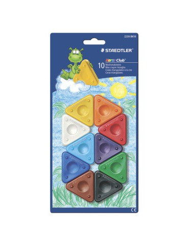 Noris Club craie forme triangulaire - blister 10 pc