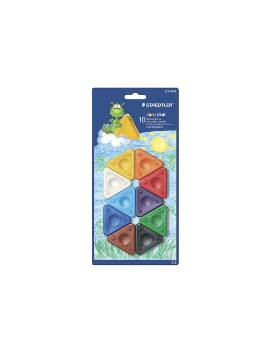 Noris Club craie forme triangulaire - blister 10 pc