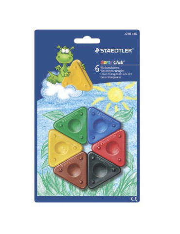 Noris Club craie forme triangulaire - blister 6 pc