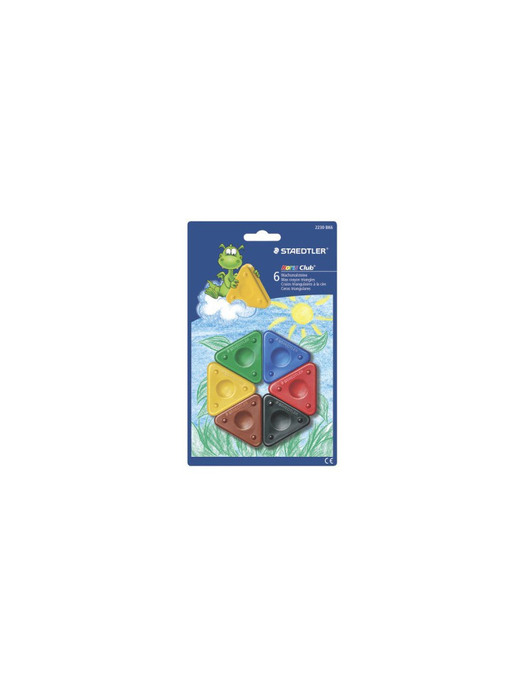 Noris Club craie forme triangulaire - blister 6 pc