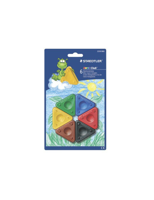 Noris Club craie forme triangulaire - blister 6 pc