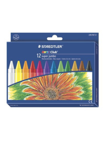 Noris Club super jumbo craie à la cire - 12 pc