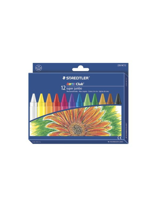 Noris Club super jumbo craie à la cire - 12 pc