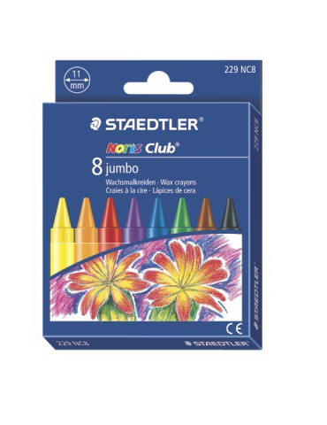 Noris Club jumbo craie à la cire - set 8 pc