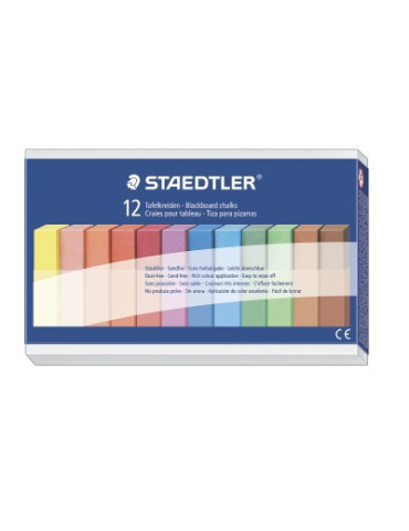 bordkrijt, 12 gesorteerde kleuren