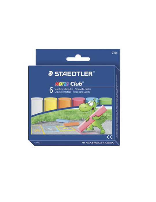Noris Club straatkrijt - set 6 kleuren