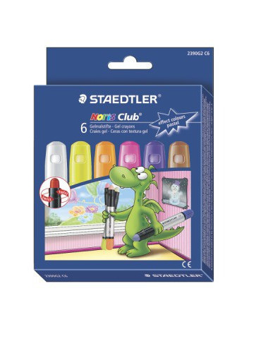 Noris Club gel twister - 6 pastelkleuren glass