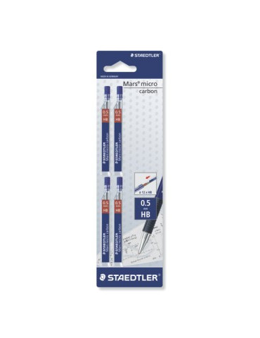 Mars micro carbon fijnstift - blister 4 x 0,5 HB
