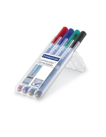 LUMOCOLOR CORRECTABLE OHP PEN - SET 4 PC M