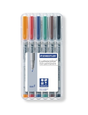 Lumocolor F non-permanent - Box 6 pc