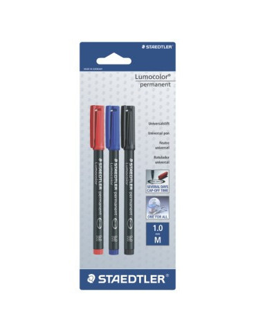 Lumocolor M permanent - blister 3 pc