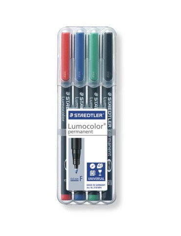 Lumocolor F permanent - Box 4 pc