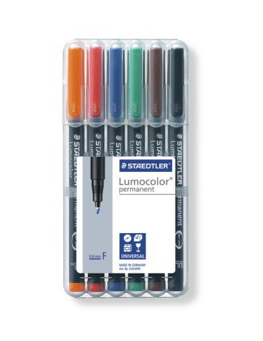 Lumocolor F permanent - Box 6 pc