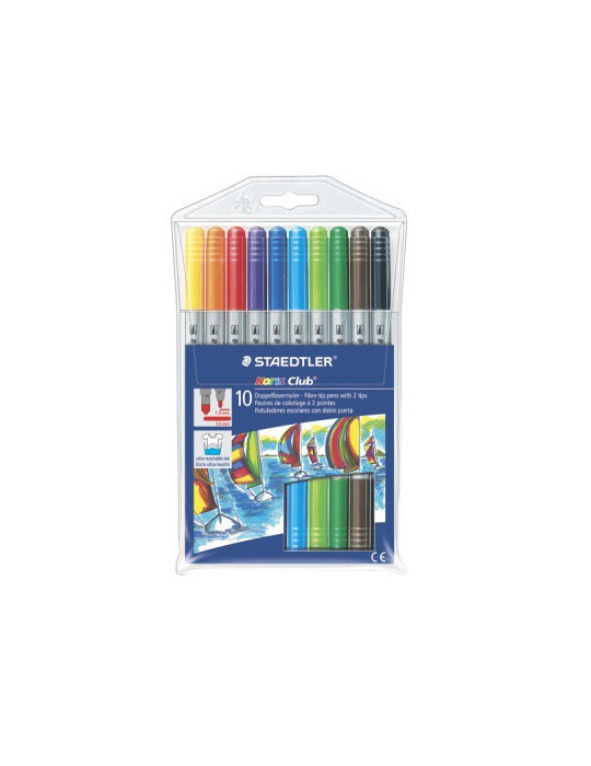 Noris feutre à double pointe - set 10 pc
