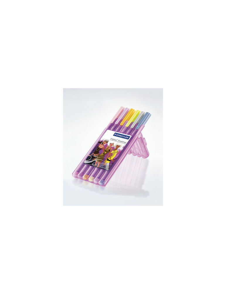 triplus fineliner - Box 6 st girlie (pastel)