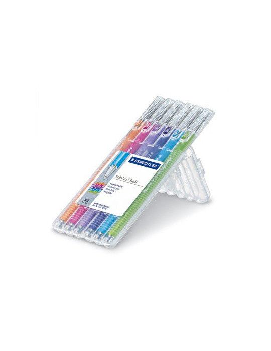triplus ball balpen XB - Box 6 st rainbow colours