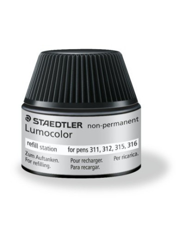 inkt voor 311/312/315/316, 15 ml, zwart