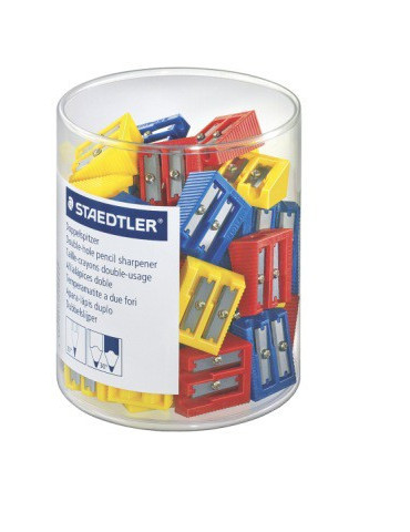 taille-crayon plastique 2 trous - display 50 pc